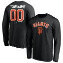 t@ieBNX Y TVc gbvX San Francisco Giants Fanatics Branded Personalized Winning Streak Name & Number Long Sleeve TShirt Black