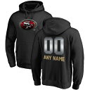 ファナティクス メンズ パーカー スウェットシャツ アウター San Francisco 49ers NFL Pro Line by Fanatics Branded Personalized Midnight Mascot Pullover Hoodie Black