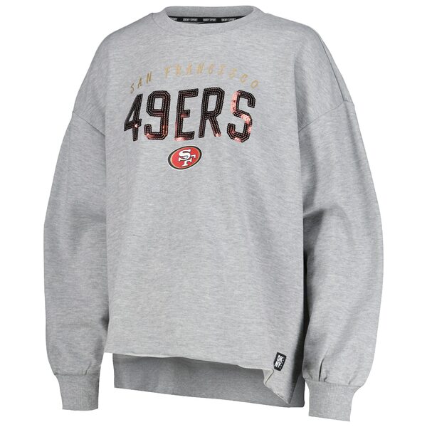 ʥ ǥ ѡåȥ  San Francisco 49ers DKNY Sport Women's Penelope Pullover Sweatshirt Heather Charcoal