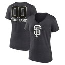 t@ieBNX fB[X TVc gbvX San Francisco Giants Fanatics Branded Women's Personalized Monochrome Name & Number VNeck TShirt Charcoal