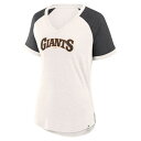 ファナティクス レディース Tシャツ トップス San Francisco Giants Fanatics Branded Women 039 s For the Team Slub Raglan VNeck Jersey TShirt White/Black
