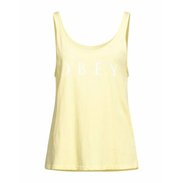 【送料無料】 オベイ レディース カットソー トップス Tank tops Light yellow