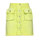 エムエスジイエム 【送料無料】 エムエスジイエム レディース スカート ボトムス Denim skirts Acid green