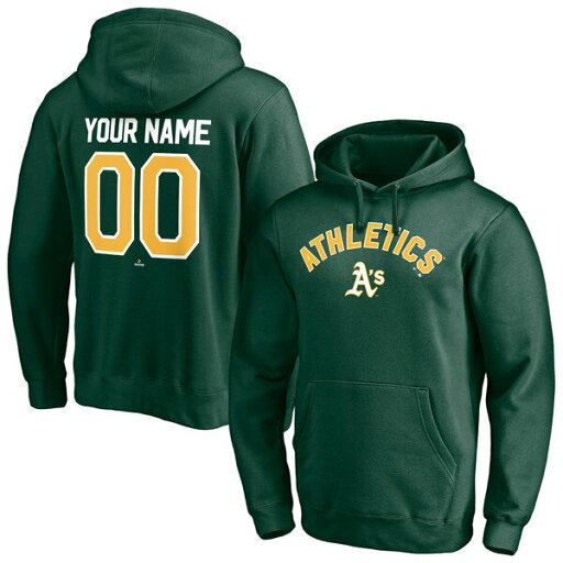 ファナティクス メンズ パーカー・スウェットシャツ アウター Athletics Personalized Winning Streak Name & Number Pullover Hoodie Green ファナティクス メンズ パーカー・スウェットシャツ アウター Athletics Personalized Winning Streak Name & Number Pullover Hoodie Green