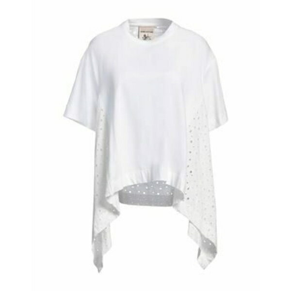 【送料無料】 セミクチュール レディース Tシャツ トップス T-shirts White