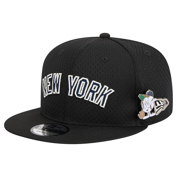 ニューエラ メンズ 帽子 アクセサリー New York Yankees New Era Post Up Pin 9FIFTY Snapback Hat Black