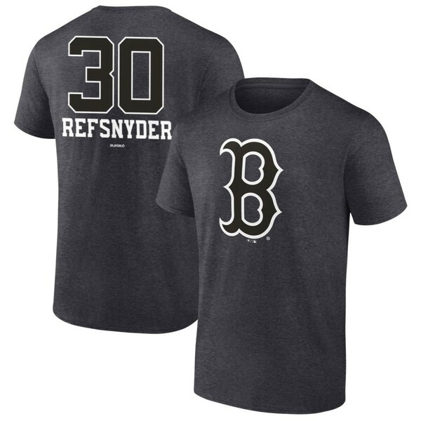 եʥƥ  T ȥåץ Boston Red Sox Fanatics Branded Personalized Monochrome Name &Number TShirt Charcoal