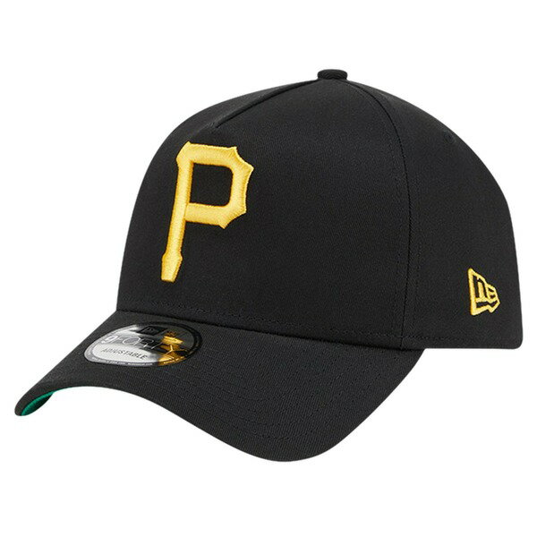 ニューエラ メンズ 帽子 アクセサリー Pittsburgh Pirates New Era Team Color AFrame 9FORTY Adjustable Hat Black