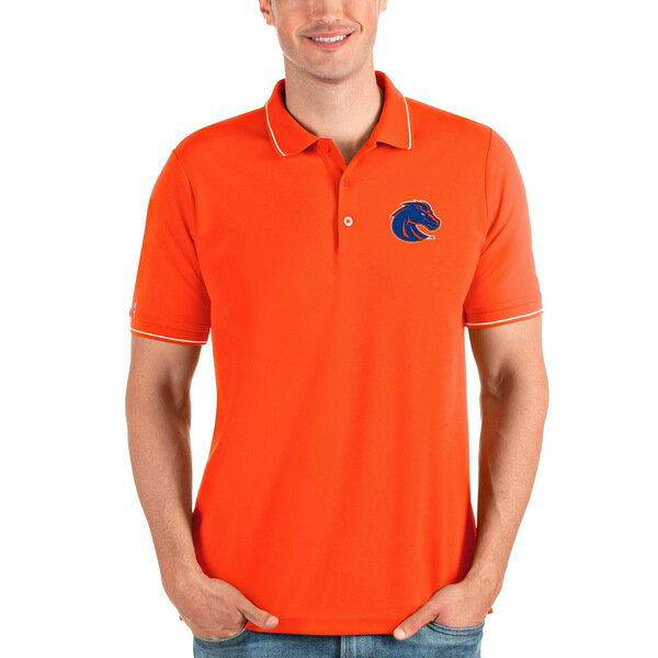 AeBOA Y |Vc gbvX Boise State Broncos Antigua Affluent Polo Orange