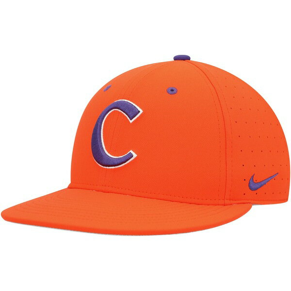 ナイキ メンズ 帽子 アクセサリー Clemson Tigers Nike Aero True Baseball Performance Fitted Hat Orange