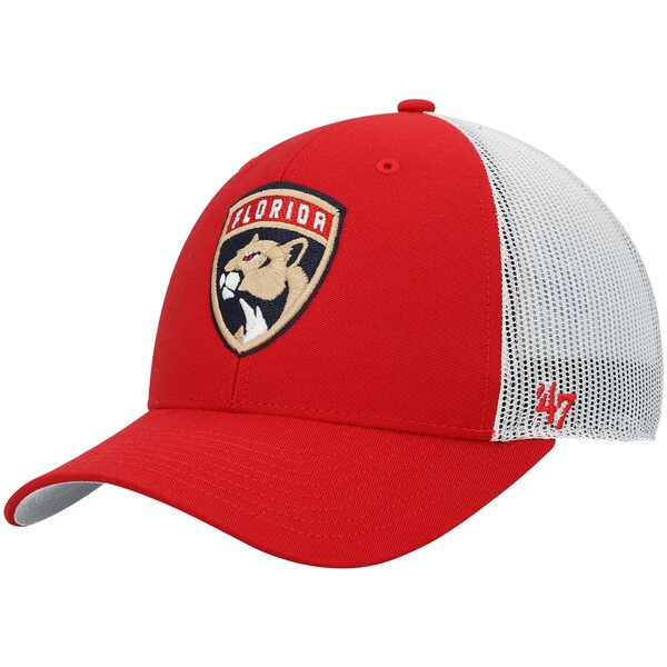 tH[eB[Zu Y Xq ANZT[ Florida Panthers '47 Trawler Clean Up Trucker Adjustable Snapback Hat Red