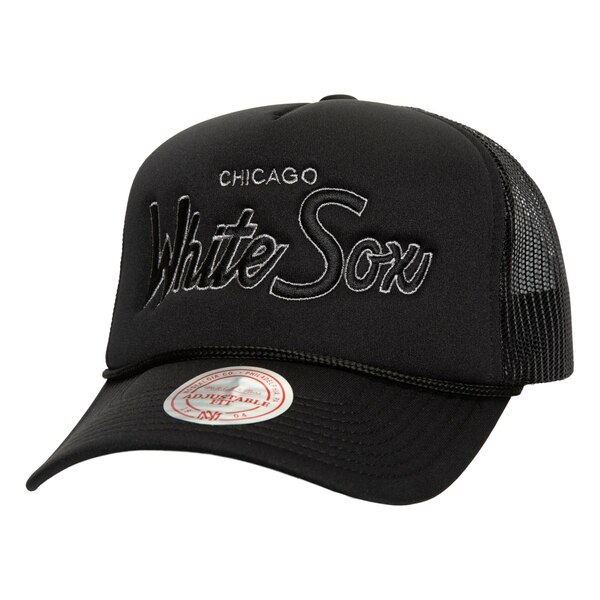 ミッチェル＆ネス ミッチェル&ネス メンズ 帽子 アクセサリー Chicago White Sox Mitchell & Ness Script Trucker Adjustable Hat Black