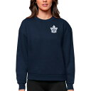 アンティグア レディース パーカー・スウェットシャツ アウター Toronto Maple Leafs Antigua Women's Victory Crewneck Pullover Sweatshirt Navy