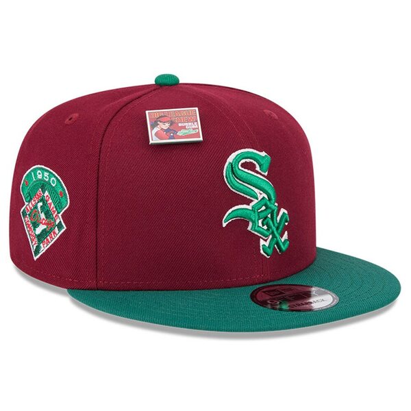 ニューエラ メンズ 帽子 アクセサリー Chicago White Sox New Era Strawberry Big League Chew Flavor Pack 9FIFTY Snapback Hat Cardinal/ Green