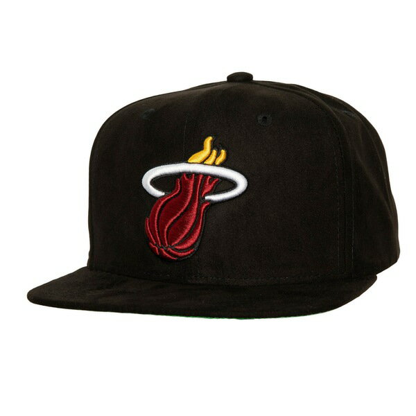 ミッチェル＆ネス ミッチェル&ネス メンズ 帽子 アクセサリー Miami Heat Mitchell & Ness Sweet Suede Snapback Hat Black