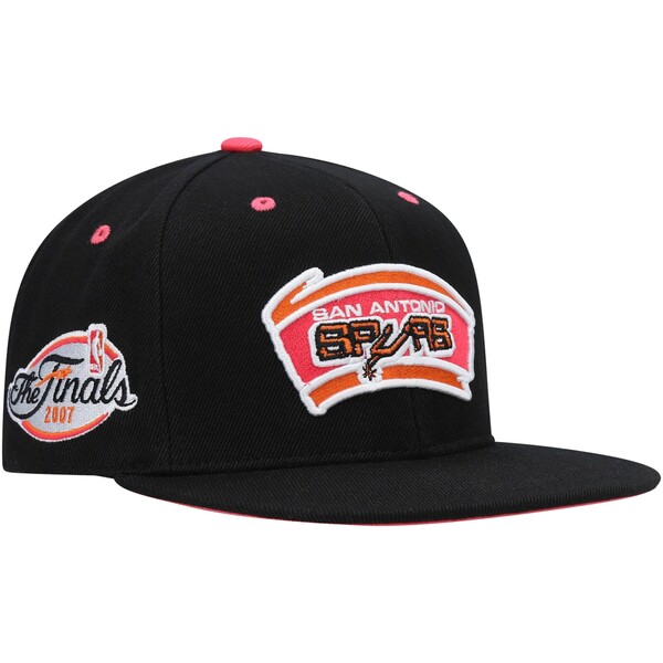 楽天astyミッチェル&ネス メンズ 帽子 アクセサリー San Antonio Spurs Mitchell & Ness x Lids 2007 Finals Hardwood Classics Sunset Fitted Hat Black