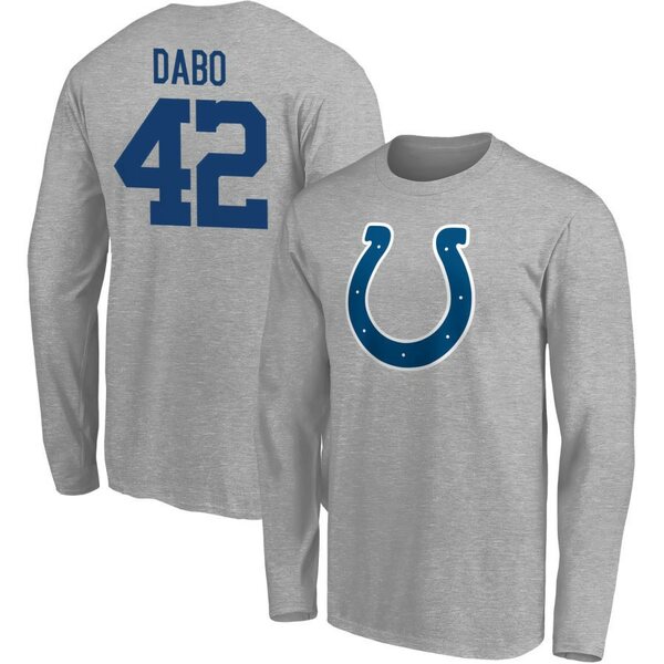 եʥƥ  T ȥåץ Indianapolis Colts Fanatics Branded Team Authentic Custom Long Sleeve TShirt Gray