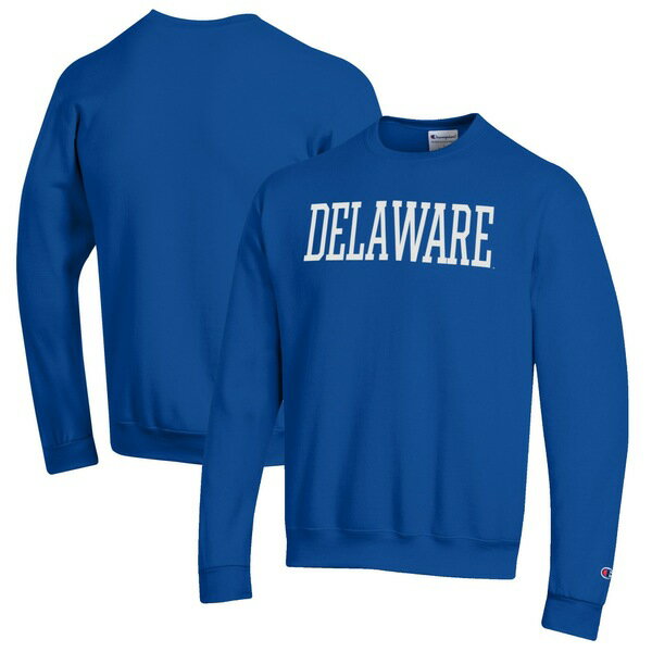 チャンピオン メンズ パーカー・スウェットシャツ アウター Delaware Fightin' Blue Hens Champion Eco Powerblend Crewneck Sweatshirt Royal