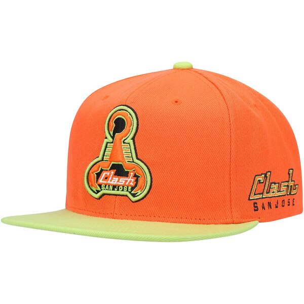 ミッチェル＆ネス ミッチェル&ネス メンズ 帽子 アクセサリー San Jose Clash Mitchell & Ness Historic Logo Since '96 TwoTone Snapback Hat Orange