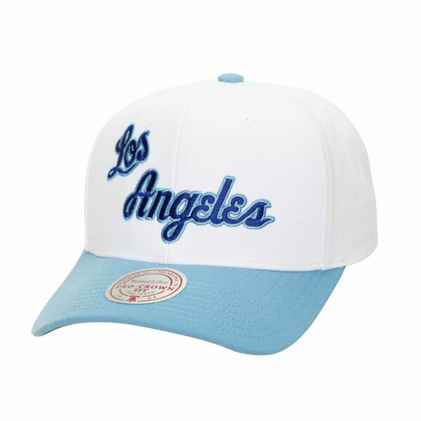 ミッチェル&ネス メンズ 帽子 アクセサリー Los Angeles Lakers Mitchell & Ness Soul XL Logo Pro Crown Snapback Hat White/Powder Blue
