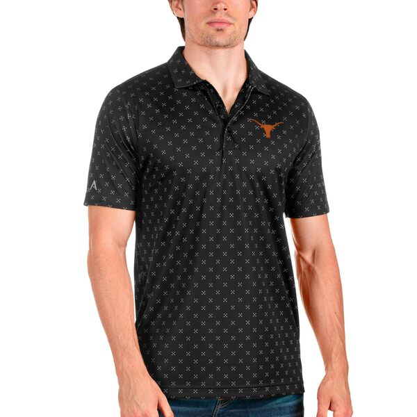 AeBOA Y |Vc gbvX Texas Longhorns Antigua Spark Polo Black/Steel