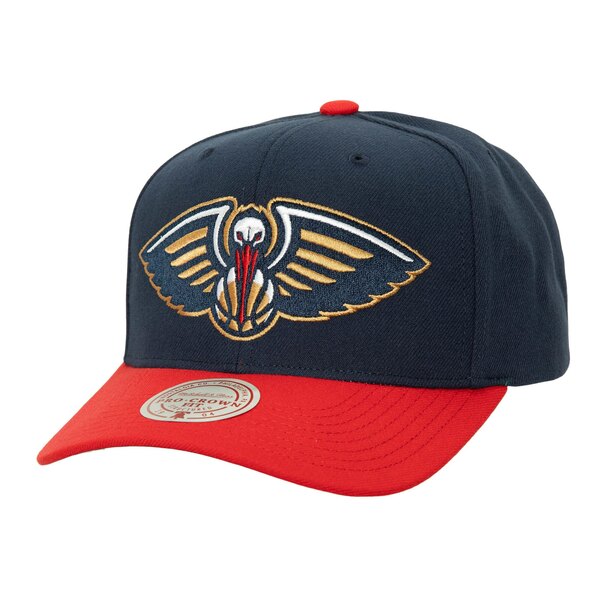 ミッチェル＆ネス ミッチェル&ネス メンズ 帽子 アクセサリー New Orleans Pelicans Mitchell & Ness Soul XL Logo Pro Crown Snapback Hat Navy/Red