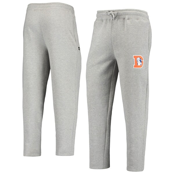 スターター メンズ カジュアルパンツ ボトムス Denver Broncos Starter Team Throwback Option Run Sweatpants Heathered Gray