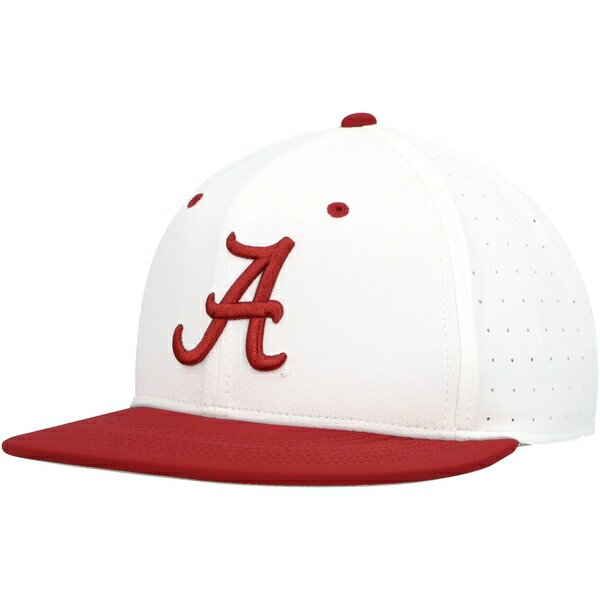 楽天astyナイキ メンズ 帽子 アクセサリー Alabama Crimson Tide Nike Aero True Baseball Performance Fitted Hat White