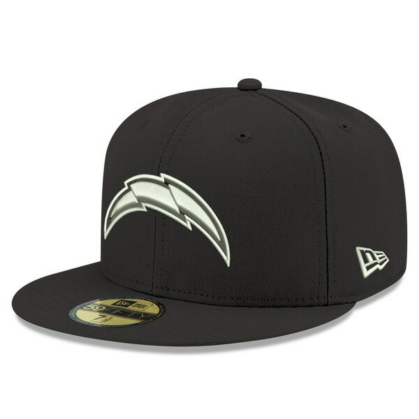 ニューエラ メンズ 帽子 アクセサリー Los Angeles Chargers New Era BDub Logo 59FIFTY Fitted Hat Black