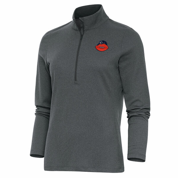 ƥ ǥ 㥱åȡ֥륾  Chicago Bears Antigua Women's Throwback Logo Epic QuarterZip Pullover Top Heather Charcoal