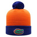 トップ・オブ・ザ・ワールド メンズ 帽子 アクセサリー Florida Gators Top of the World Core 2Tone Cuffed Knit Hat with Pom Royal/Orange