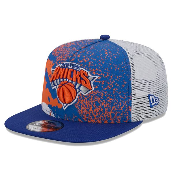 j[G Y Xq ANZT[ New York Knicks New Era Court Sport Speckle 9FIFTY Snapback Hat Blue