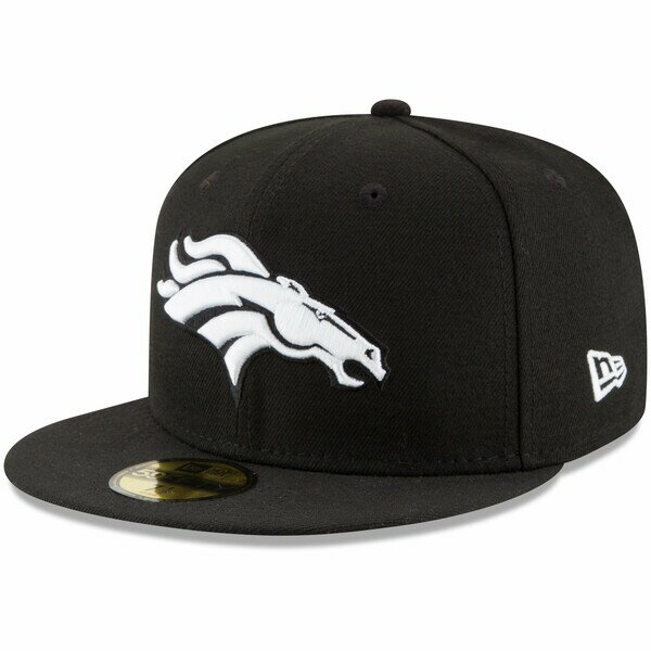 ニューエラ メンズ 帽子 アクセサリー Denver Broncos New Era BDub 59FIFTY Fitted Hat Black