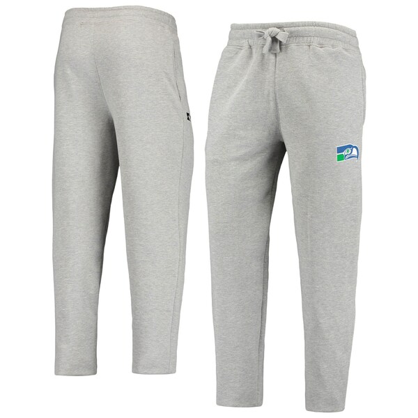 スターター メンズ カジュアルパンツ ボトムス Seattle Seahawks Starter Team Throwback Option Run Sweatpants Heathered Gray