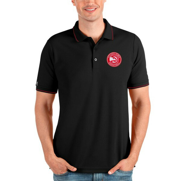 AeBOA Y |Vc gbvX Atlanta Hawks Antigua Affluent Polo Black