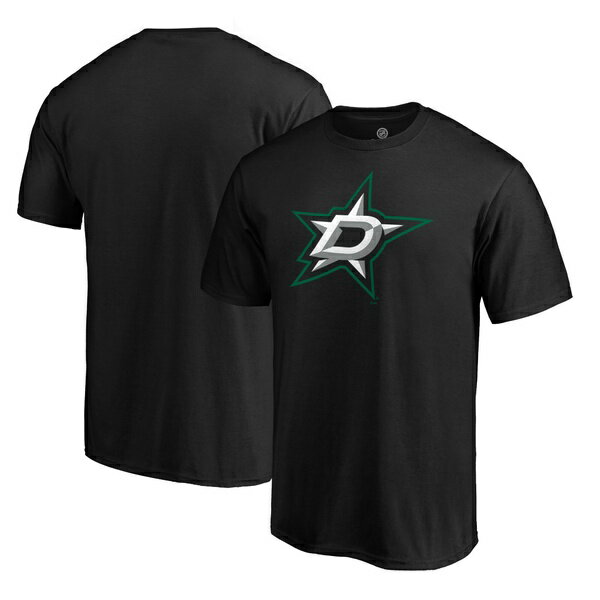 ファナティクス メンズ Tシャツ トップス Dallas Stars Fanatics Branded Logo TShirt Black