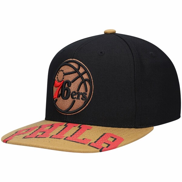 楽天astyミッチェル&ネス メンズ 帽子 アクセサリー Philadelphia 76ers Mitchell & Ness x Lids Current Reload 3.0 Snapback Hat Black/Tan