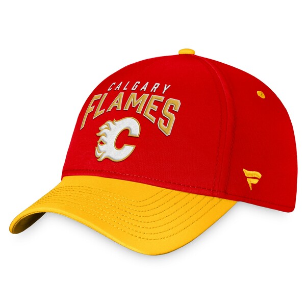 楽天astyファナティクス メンズ 帽子 アクセサリー Calgary Flames Fanatics Branded Fundamental 2Tone Flex Hat Red/Yellow