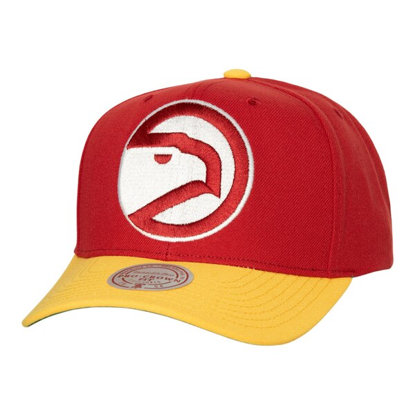 ミッチェル&ネス メンズ 帽子 アクセサリー Atlanta Hawks Mitchell & Ness Soul XL Logo Pro Crown Snapback Hat Red/Yellow