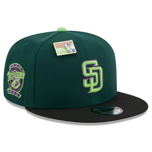 ニューエラ メンズ 帽子 アクセサリー San Diego Padres New Era Sour Apple Big League Chew Flavor Pack 9FIFTY Snapback Hat Green/ Black