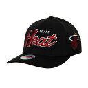 ミッチェル＆ネス ミッチェル&ネス メンズ 帽子 アクセサリー Miami Heat Mitchell & Ness MVP Team Script 2.0 StretchSnapback Hat Black