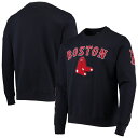 プロスタンダード メンズ パーカー・スウェットシャツ アウター Boston Red Sox Pro Standard Stacked Logo Pullover Sweatshirt Navy