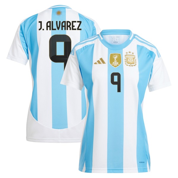 AfB_X fB[X jtH[ gbvX Julin lvarez Argentina National Team adidas Women's 2024 Home Replica Jersey White