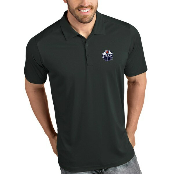 AeBOA Y |Vc gbvX Edmonton Oilers Antigua Tribute Polo Gray