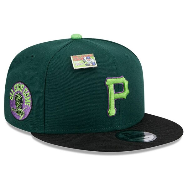 ニューエラ メンズ 帽子 アクセサリー Pittsburgh Pirates New Era Sour Apple Big League Chew Flavor Pack 9FIFTY Snapback Hat Green/ Black