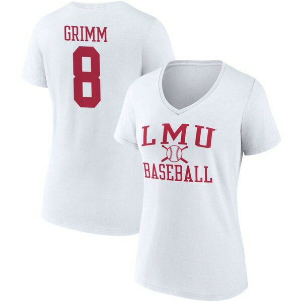 t@ieBNX fB[X TVc gbvX Loyola Marymount Lions Fanatics Branded Women's Baseball PickAPlayer NIL Gameday Tradition VNeck T Shirt White