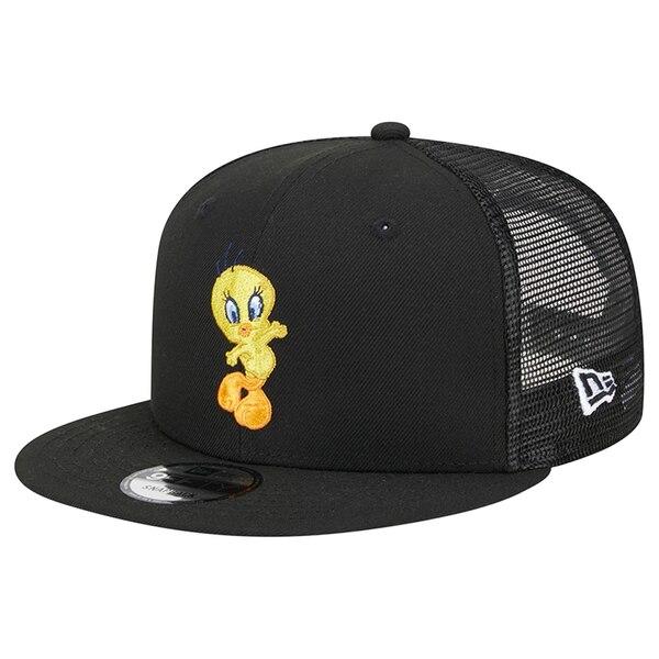 ニューエラ メンズ 帽子 アクセサリー Looney Tunes New Era Tweety Trucker 9FIFTY Snapback Hat Black