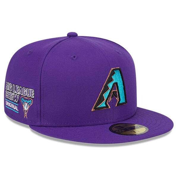j[G Y Xq ANZT[ Arizona Diamondbacks New Era Big League Chew Team 59FIFTY Fitted Hat Purple
