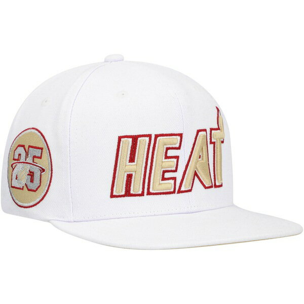 ミッチェル＆ネス ミッチェル&ネス メンズ 帽子 アクセサリー Miami Heat Mitchell & Ness Hardwood Classics SOUL Snapback Hat White