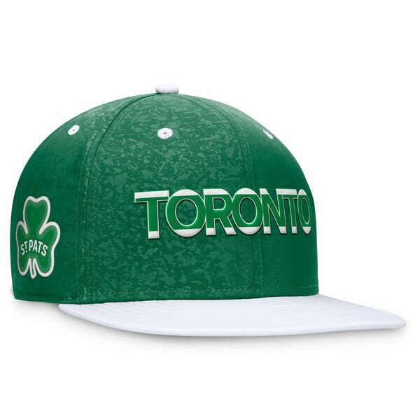 ファナティクス メンズ 帽子 アクセサリー Toronto Maple Leafs Fanatics Branded St. Patricks Alternate Authentic Pro Snapback Hat Kelly Green/White